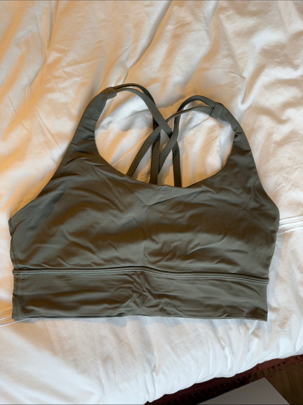 Lululemon Olive Green Strappy Sports Bra